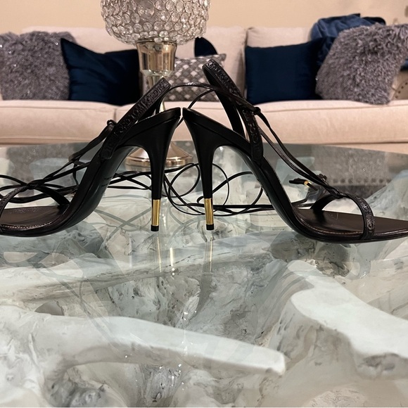 Authentic NIB TOM FORD LEATHER TASSEL ANKLE WRAP SANDAL...RETAIL $1390 - Picture 6 of 13